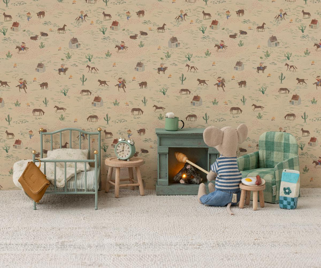 Maileg Fireplace, Mouse - Blue | Playroom Avenue