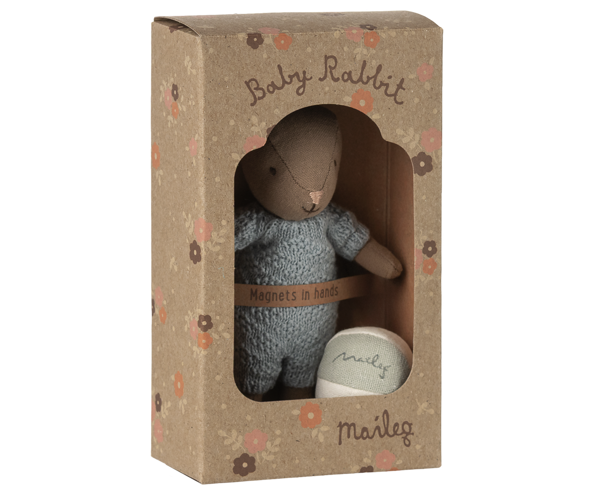 Maileg Rabbit set, Micro - Brown - Blue | Playroom Avenue