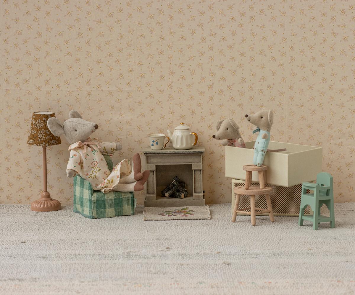 Maileg High Chair, Mouse - Mint | Playroom Avenue