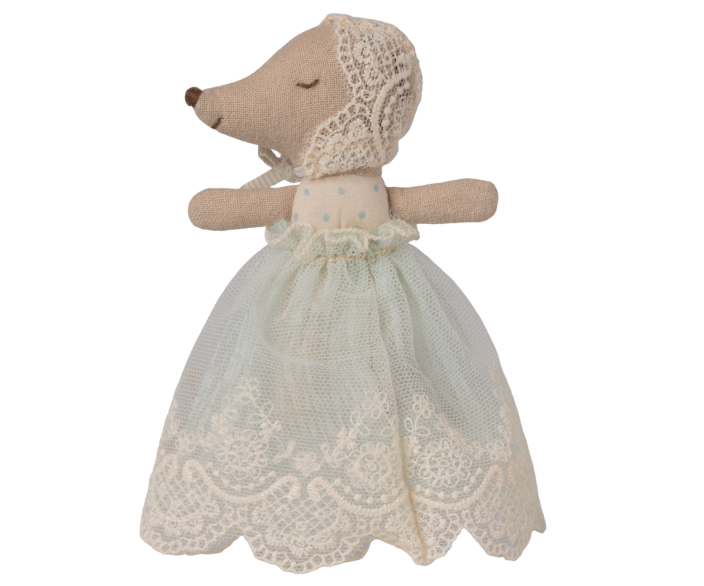 Baby mouse in gown - Mint | Playroom Avenue