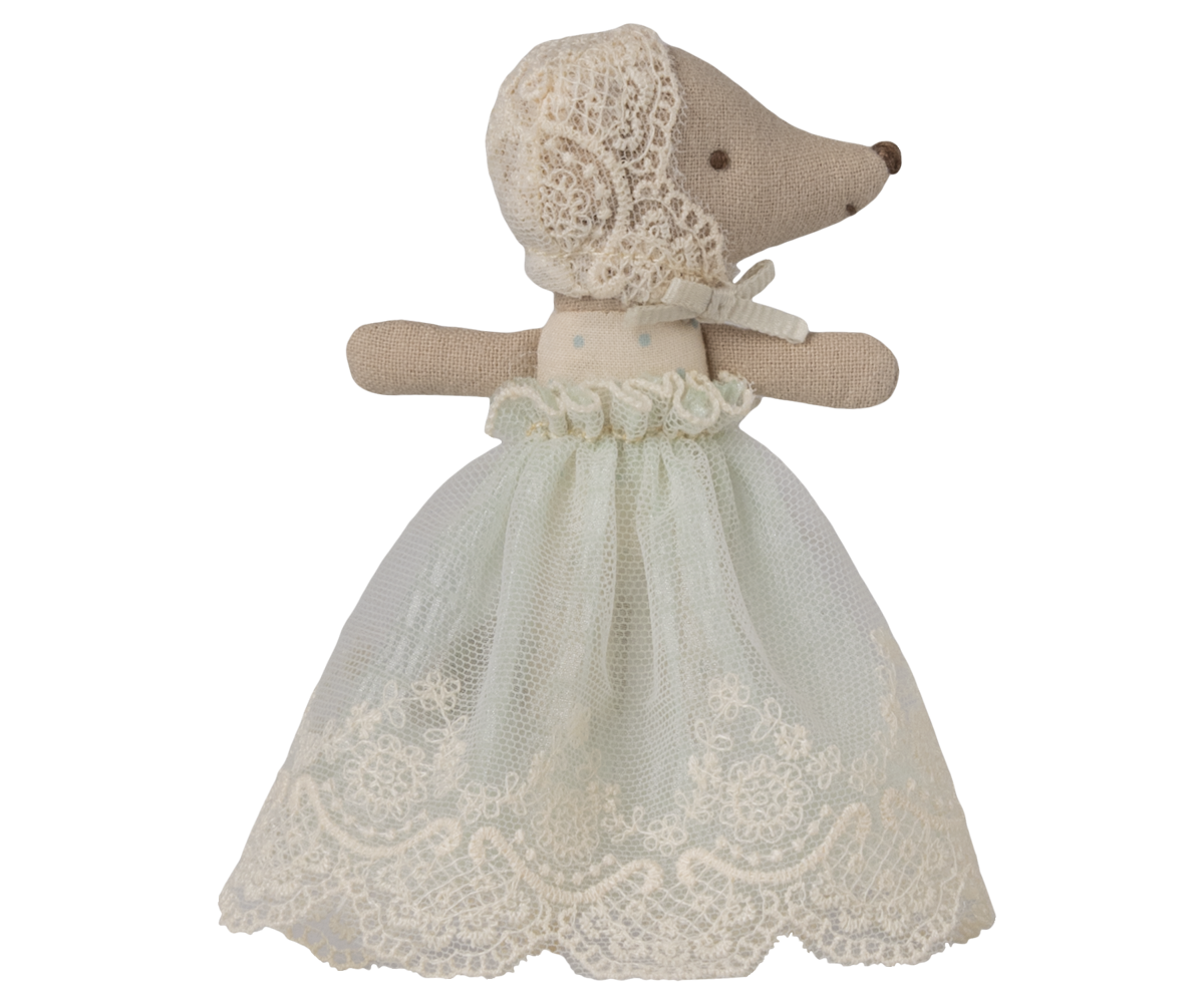Baby mouse in gown - Mint | Playroom Avenue