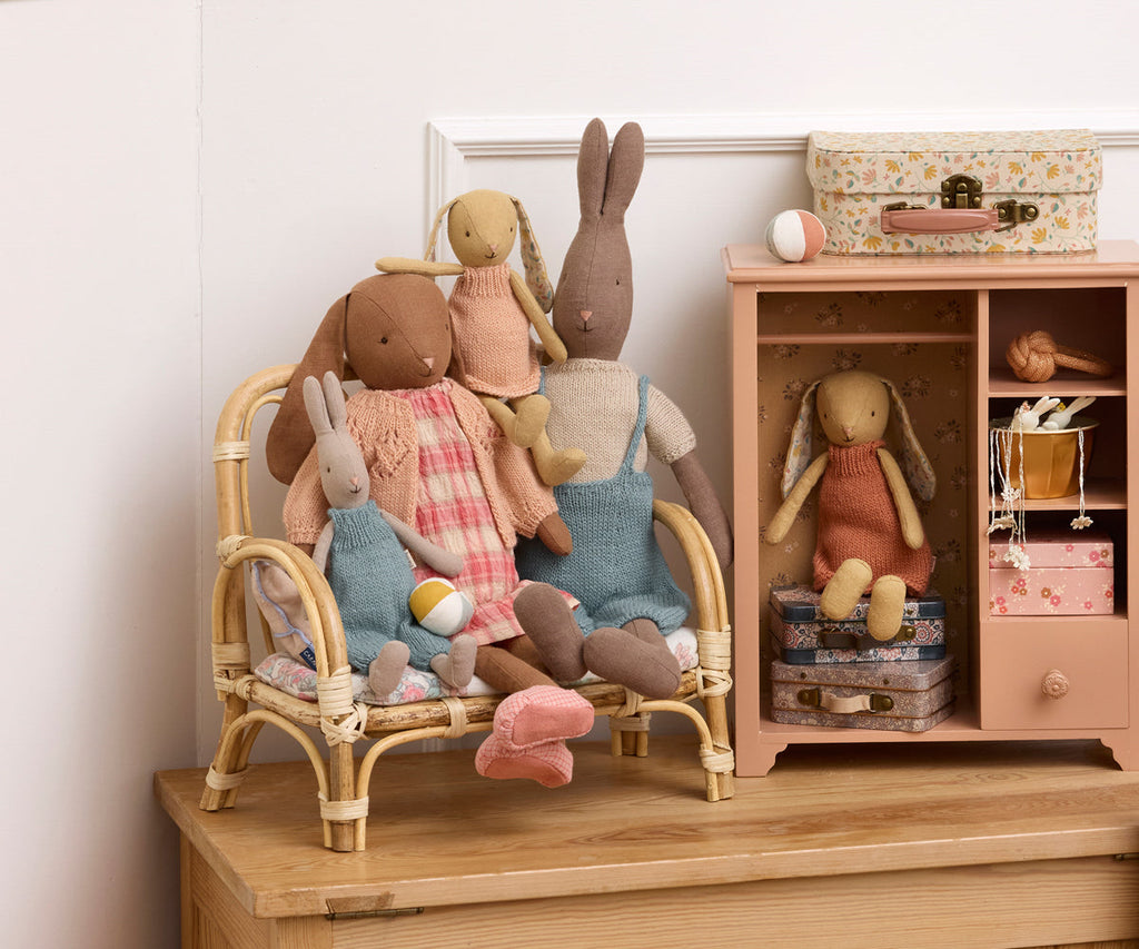 Rabbit, Size 3 - Brown - Knitted shirt and overall | Playroom Avenue