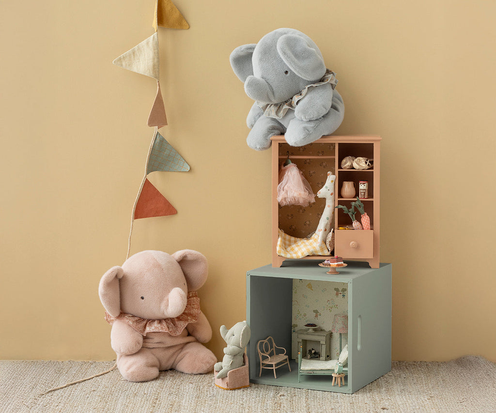Maileg Elephant plush, Big - Powder | Playroom Avenue