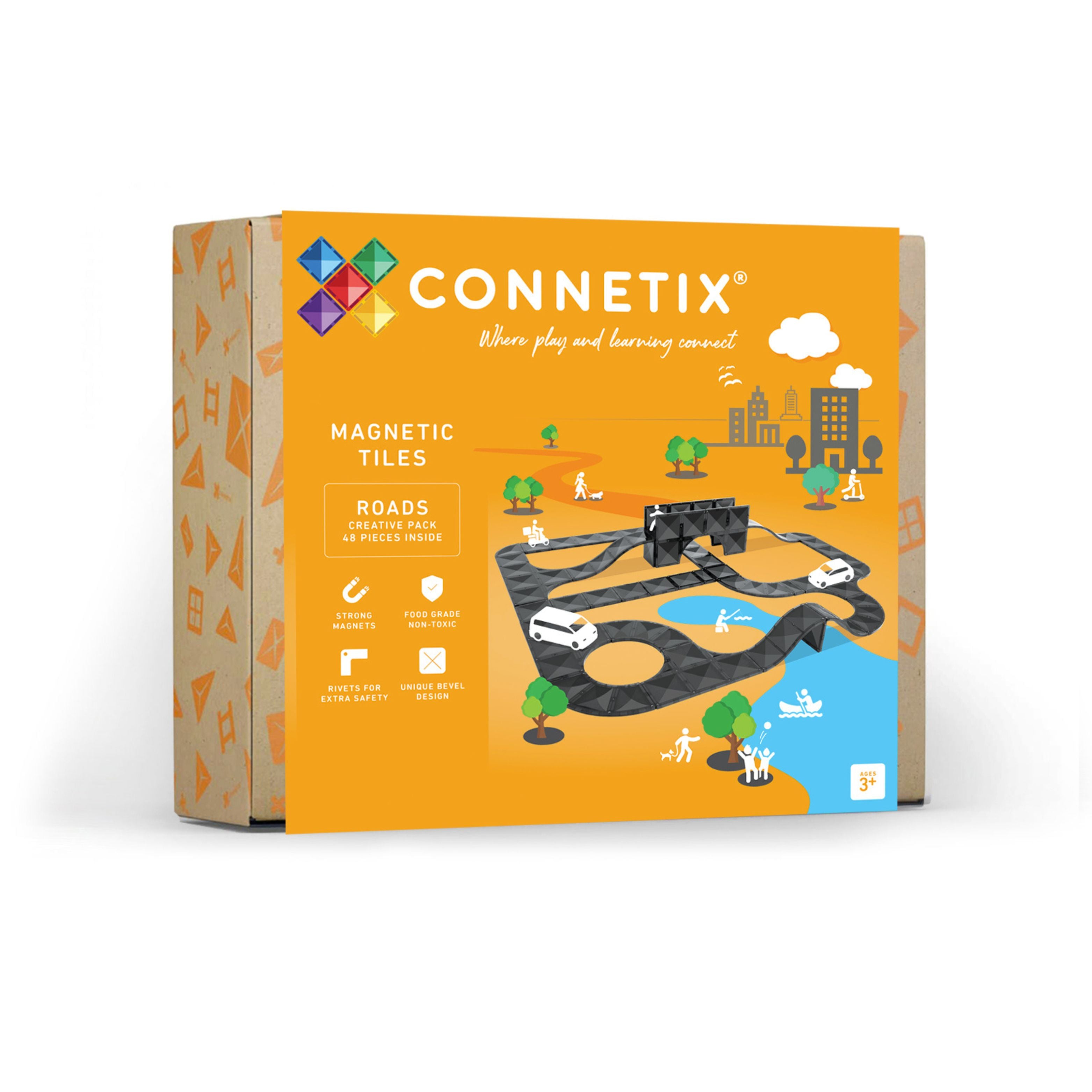 Connetix Magnetic Tiles | Roads Creative Pack (48 pcs)