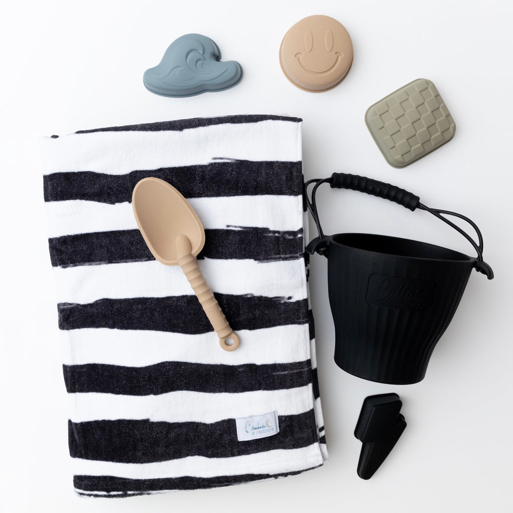 Calla and Friends The Kenzie Beach Towel - Brush Stripes | Playroom Avenue