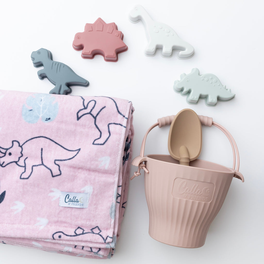 Calla and Friends Ainsley's Dinos Silicone Beach Toy Set | Playroom Avenue