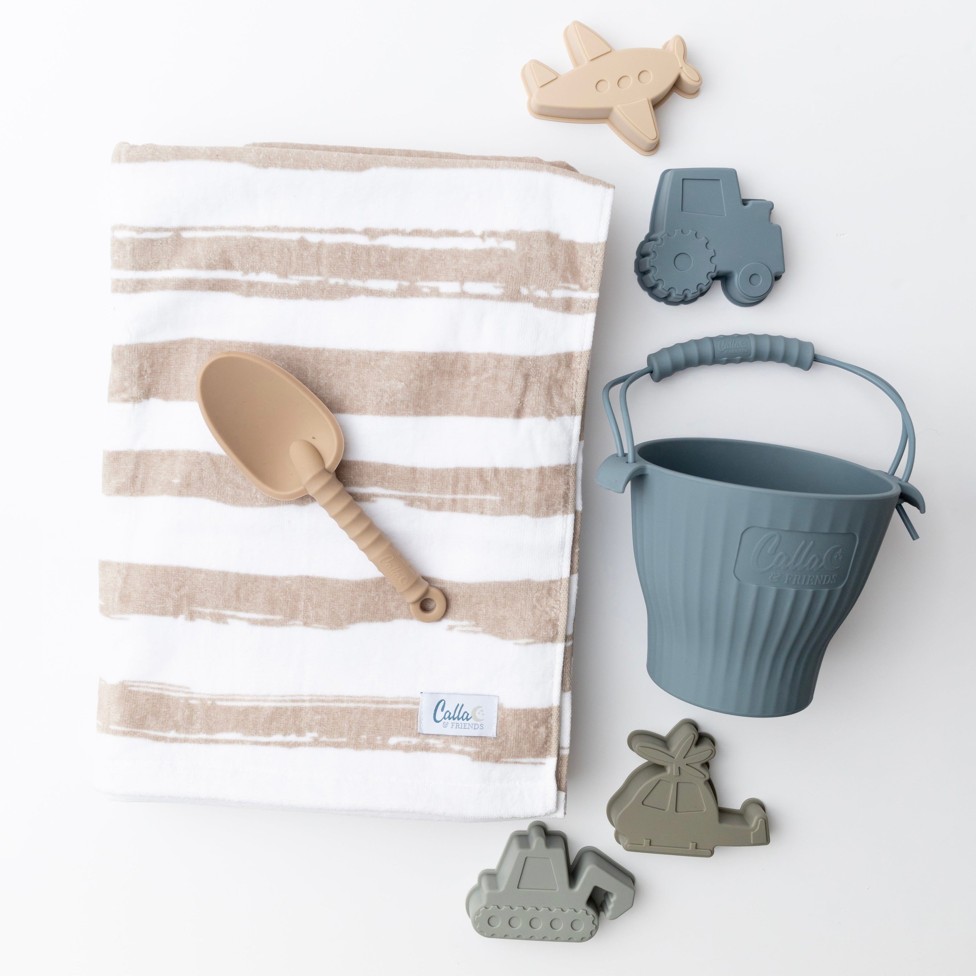 The Kenzie Beach Towel - Brush Stripes | Playroom Avenue