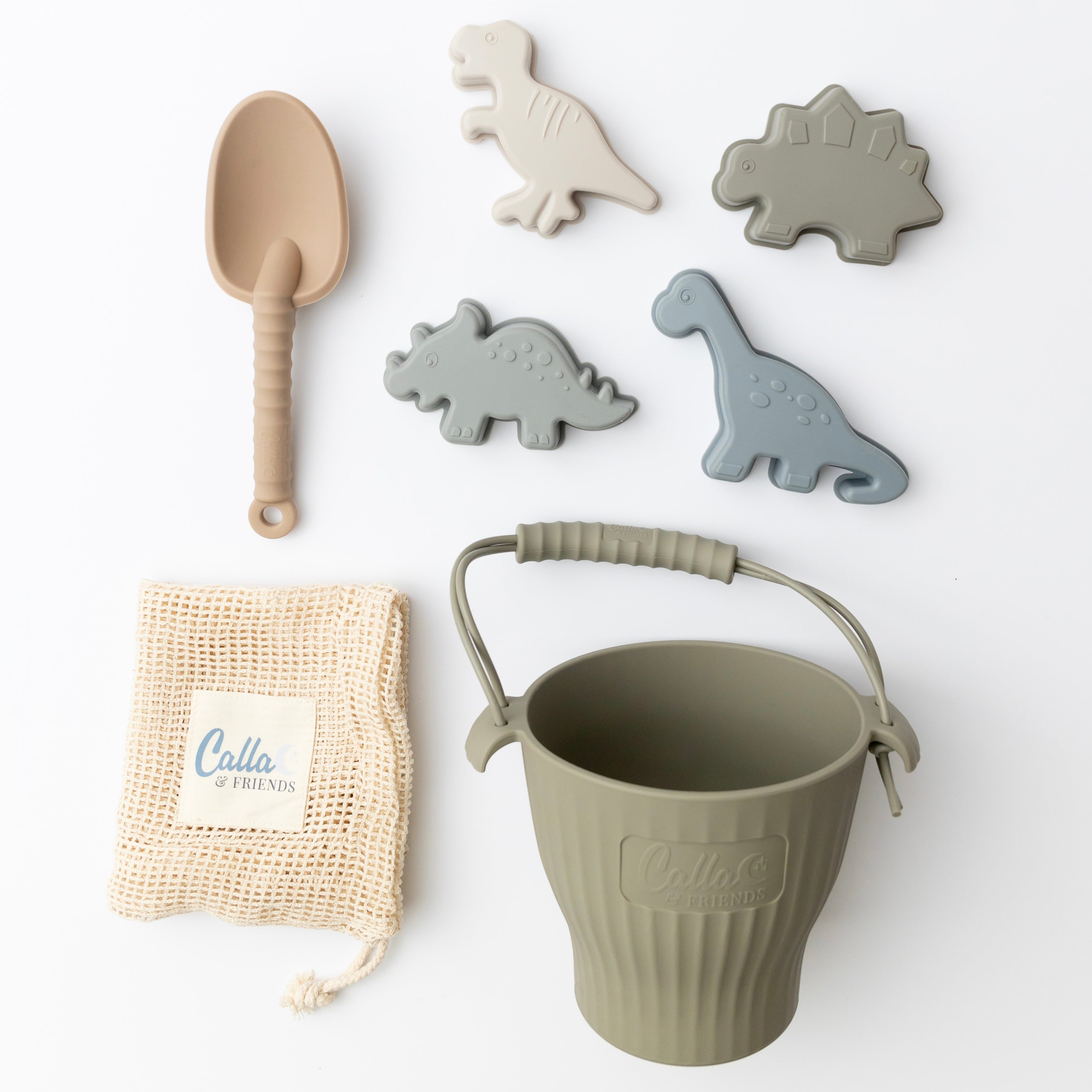 Calla and Friends Dominic’s Dinos Silicone Beach Toy Set | Playroom Avenue