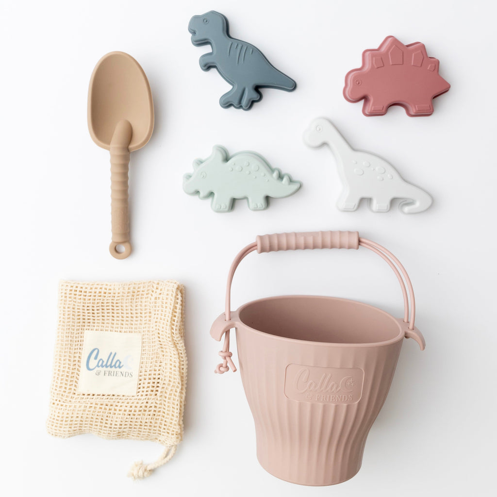 Calla and Friends Ainsley's Dinos Silicone Beach Toy Set | Playroom Avenue