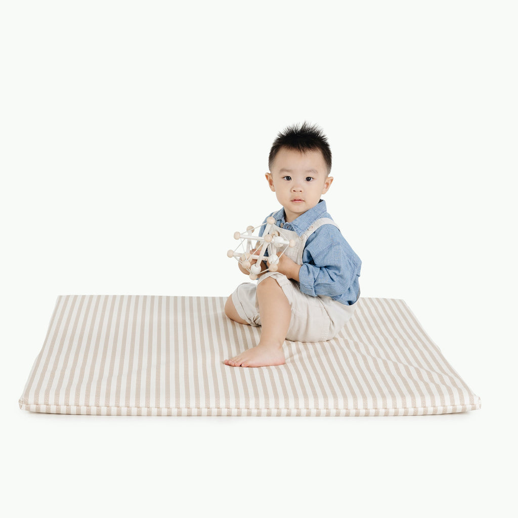 Wholesale Padded Mini Playmat Cafe Stripe Square | Playroom Avenue