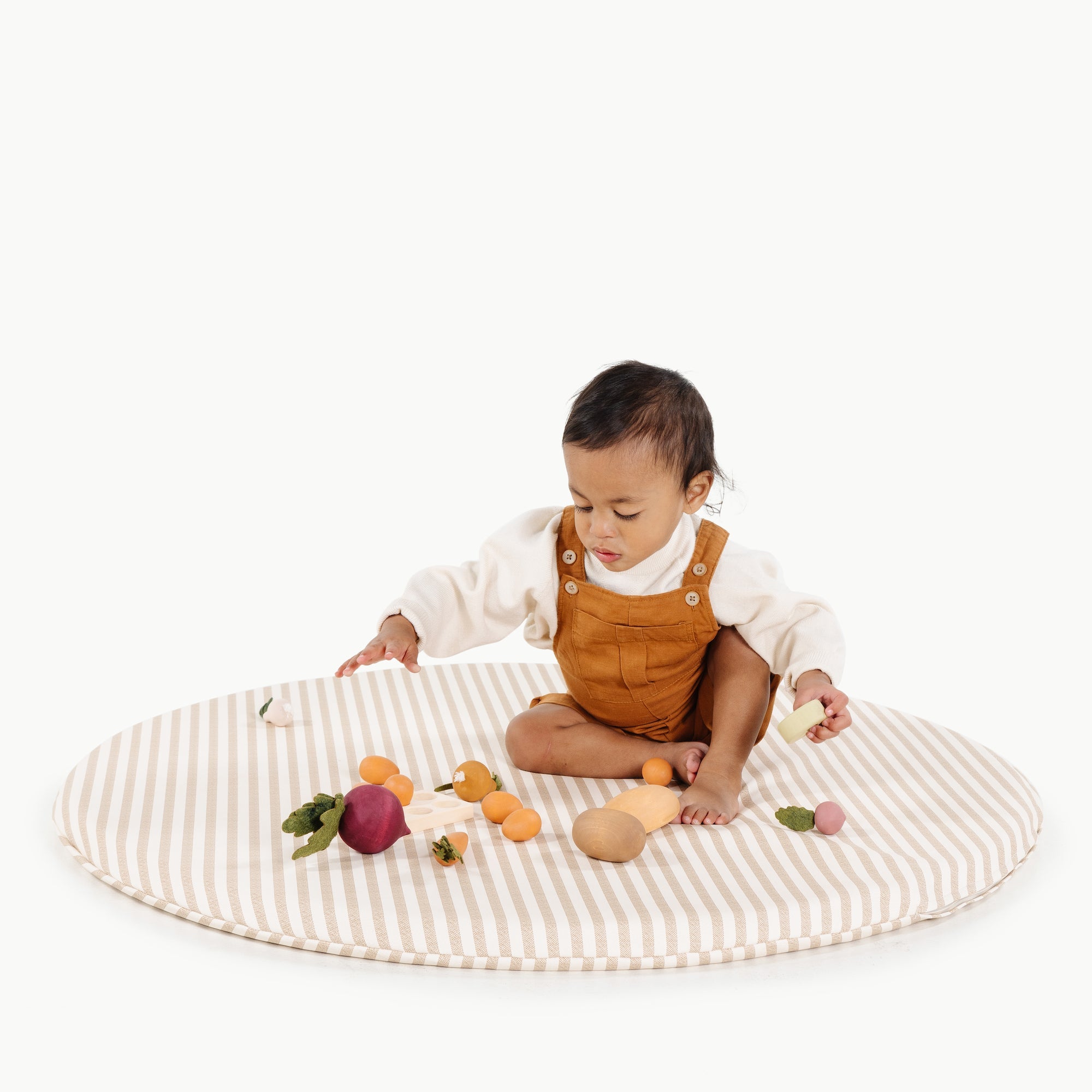 Wholesale Padded Mini Playmat Cafe Stripe Circle | Playroom Avenue