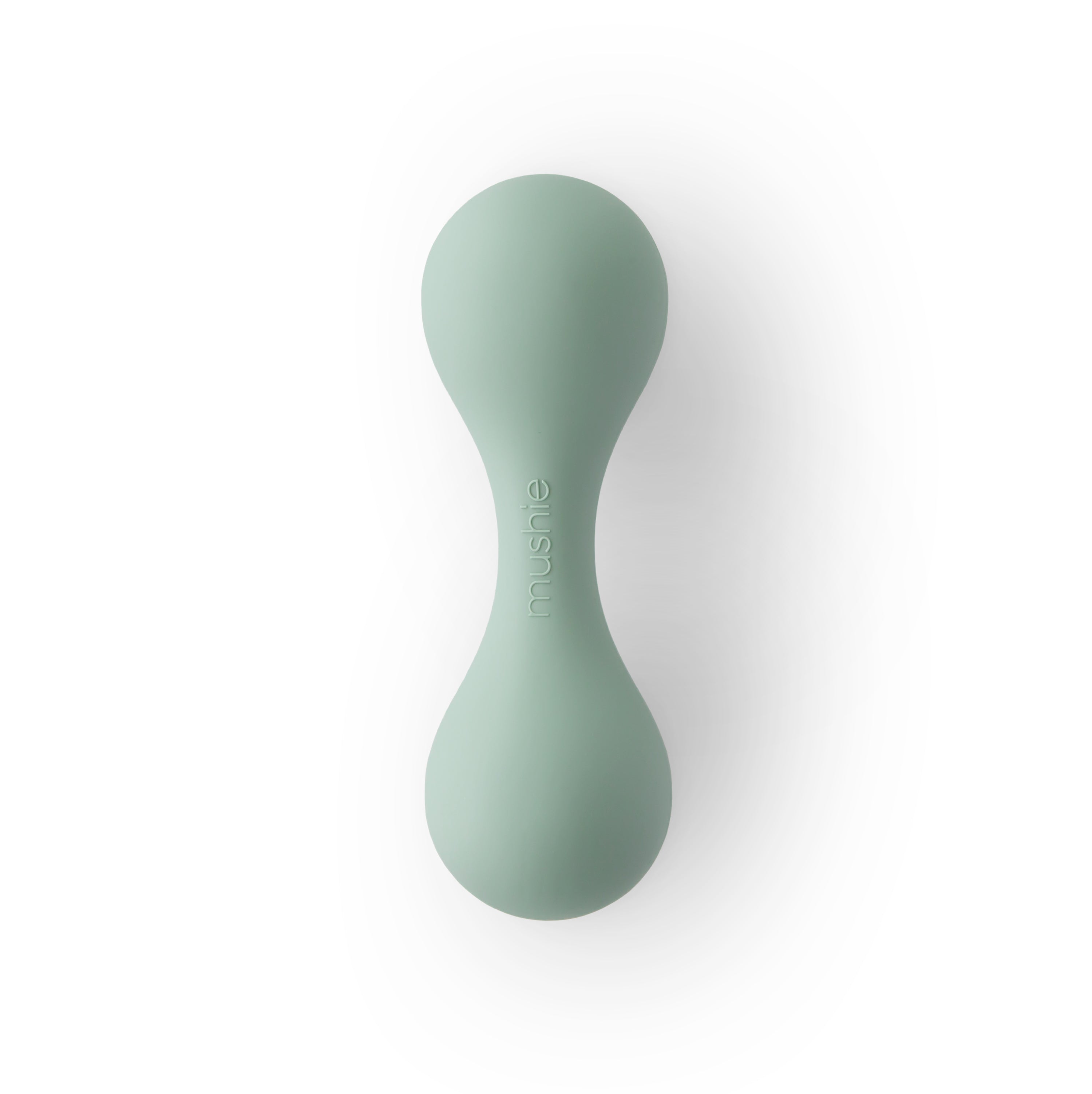 Mushie Silicone Baby Rattle Toy Cambridge Blue | Playroom Avenue