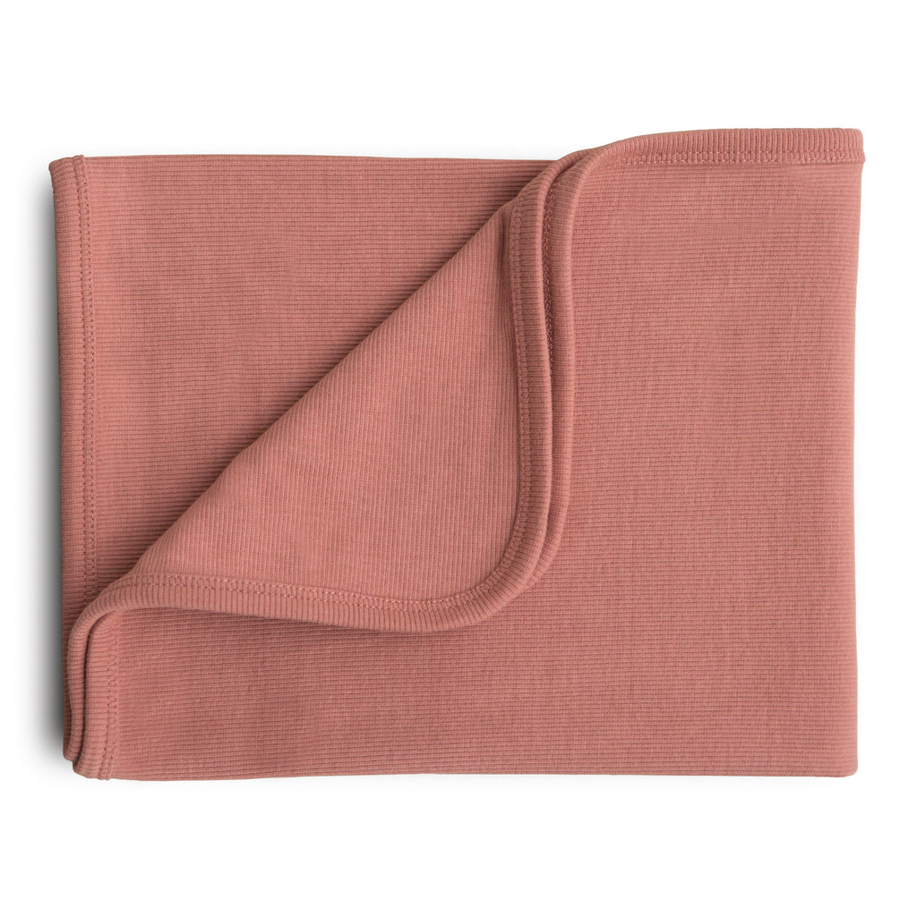 Mushie Ribbed Baby Blanket Cedar | Playroom Avenue