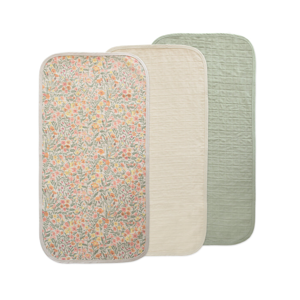 Mushie Changing Pad Liners Pastel Blooms Combo | Playroom Avenue