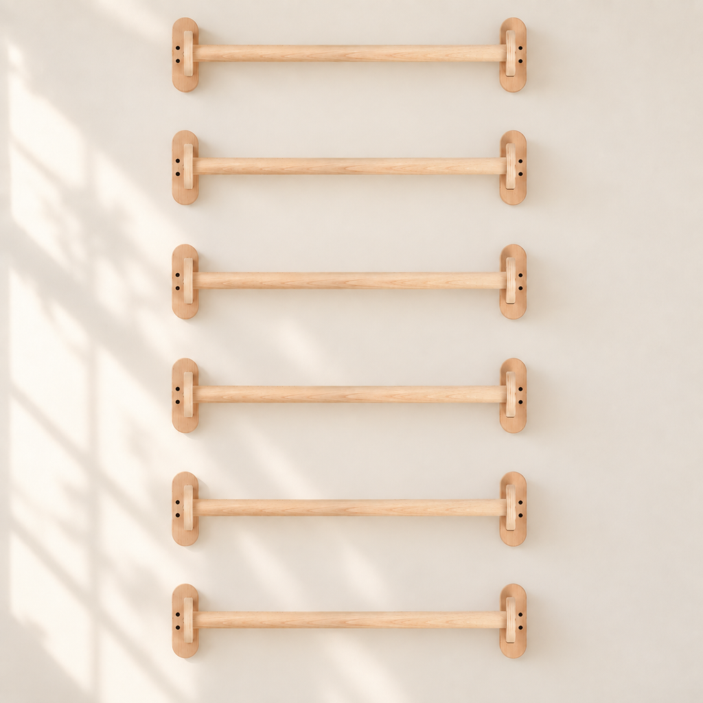 Wood and Hearts Home Monkey Bars Set of 6 Pieces | Playroom Avenue