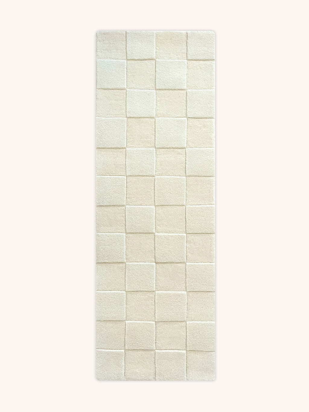 Maison Deux Rug CHECKERBOARD Off White 3.9 x 5.9ft | Playroom Avenue