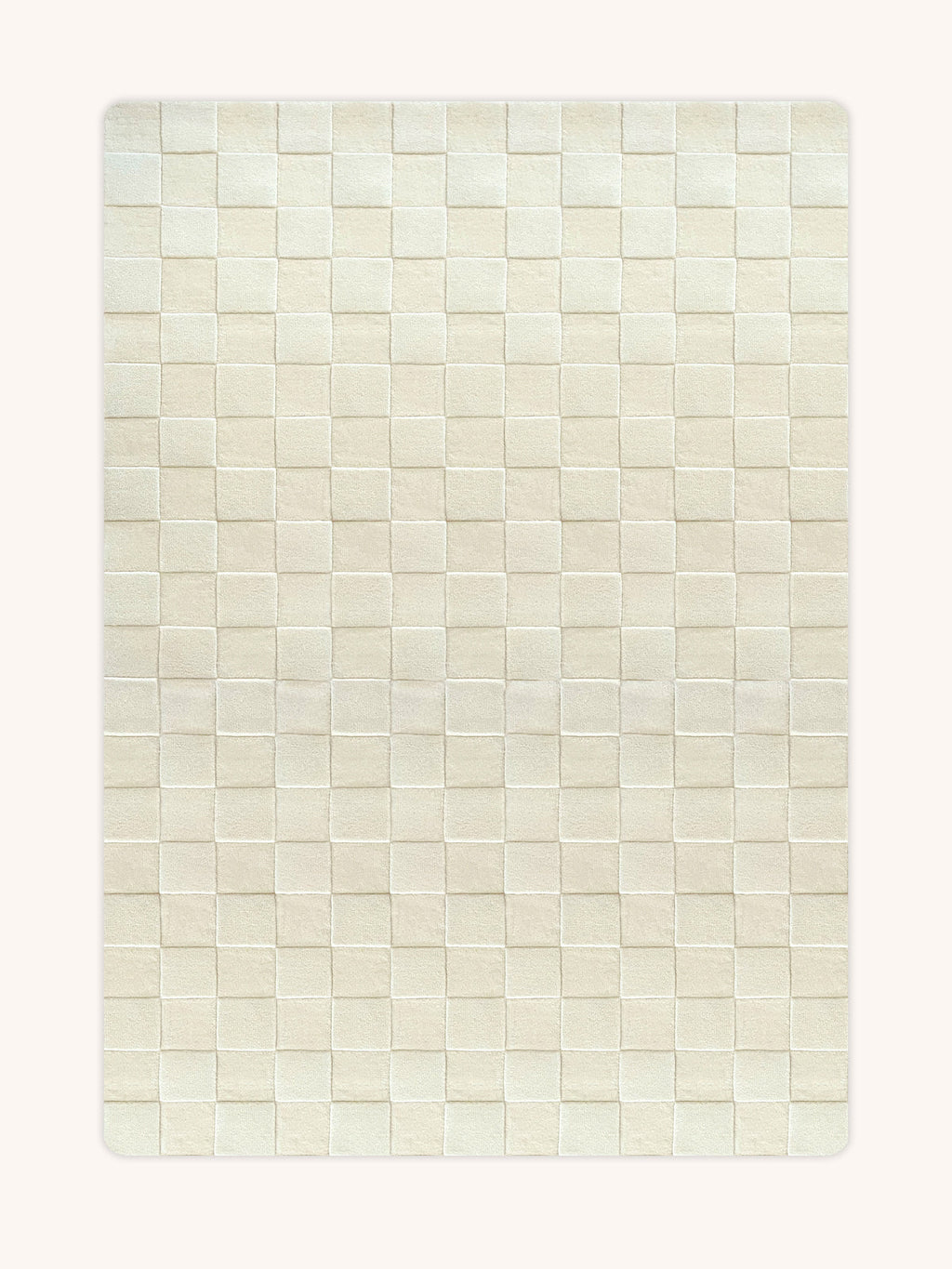 Maison Deux Rug CHECKERBOARD Off White 3.9 x 5.9 ft | Playroom Avenue