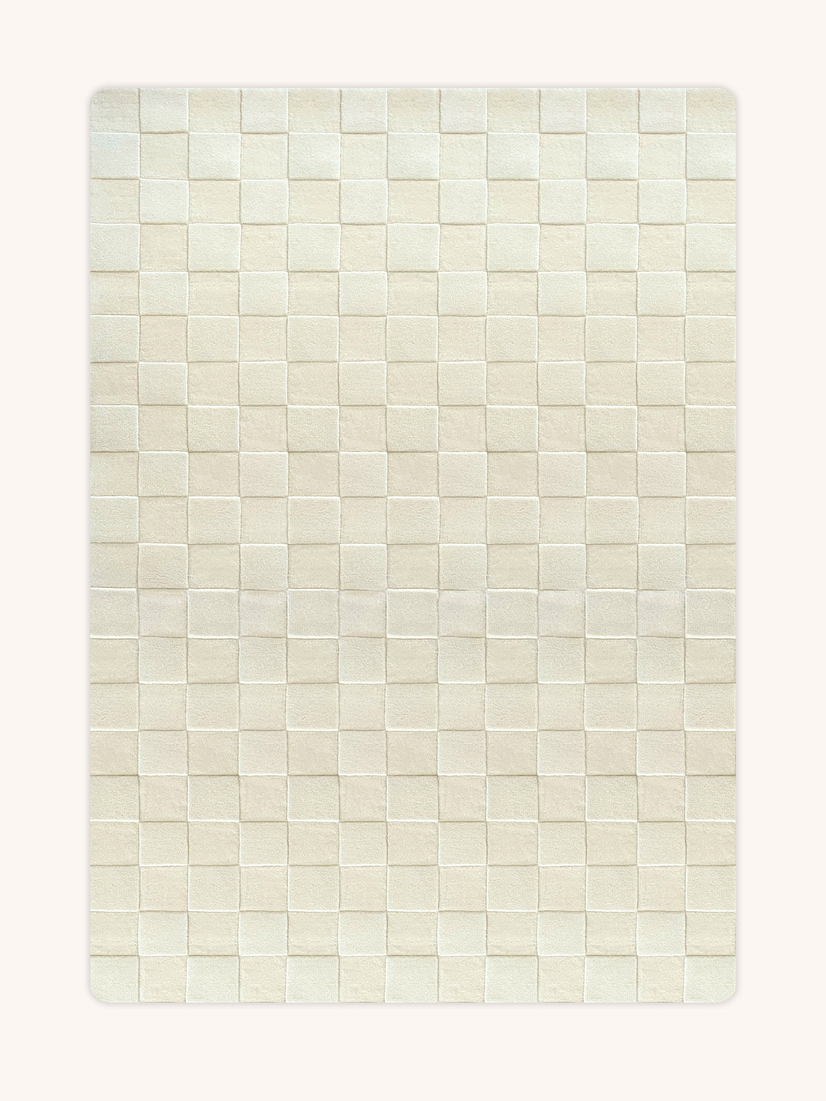 Maison Deux Rug CHECKERBOARD Off White 3.9 x 5.9 ft | Playroom Avenue