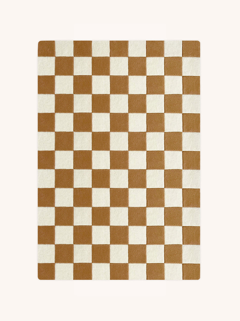 Maison Deux Rug CHECKERBOARD Terra Brown 3.9 x 5.9ft | Playroom Avenue