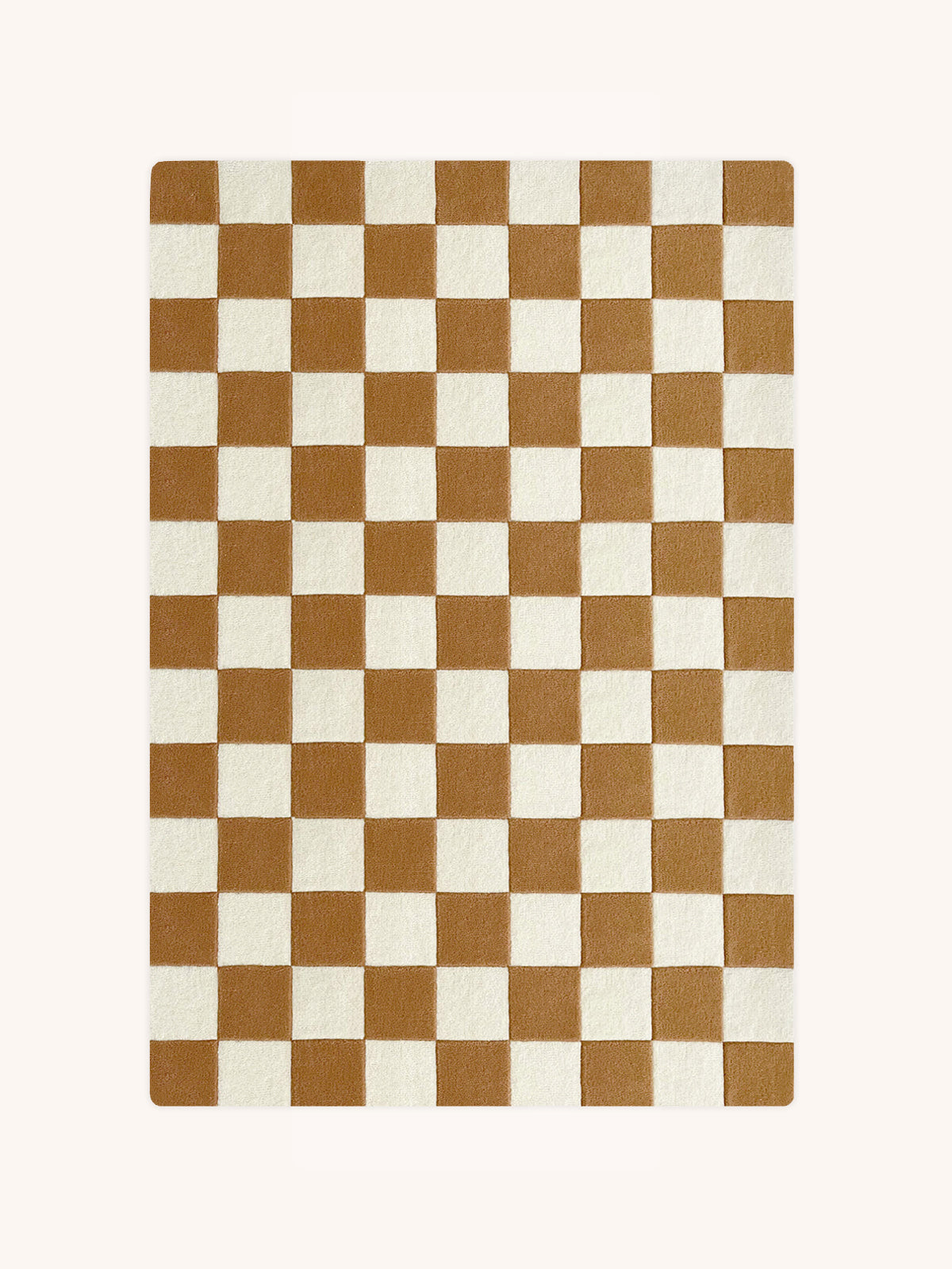 Maison Deux Rug CHECKERBOARD Terra Brown 3.9 x 5.9ft | Playroom Avenue