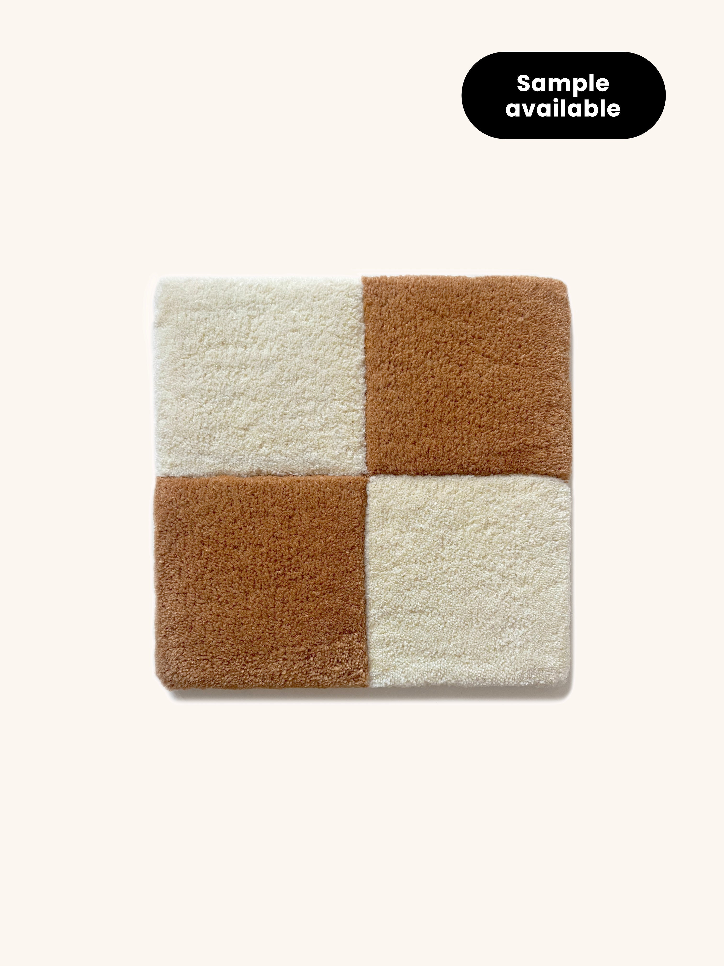 Maison Deux Rug CHECKERBOARD Terra Brown 3.9 x 5.9ft | Playroom Avenue