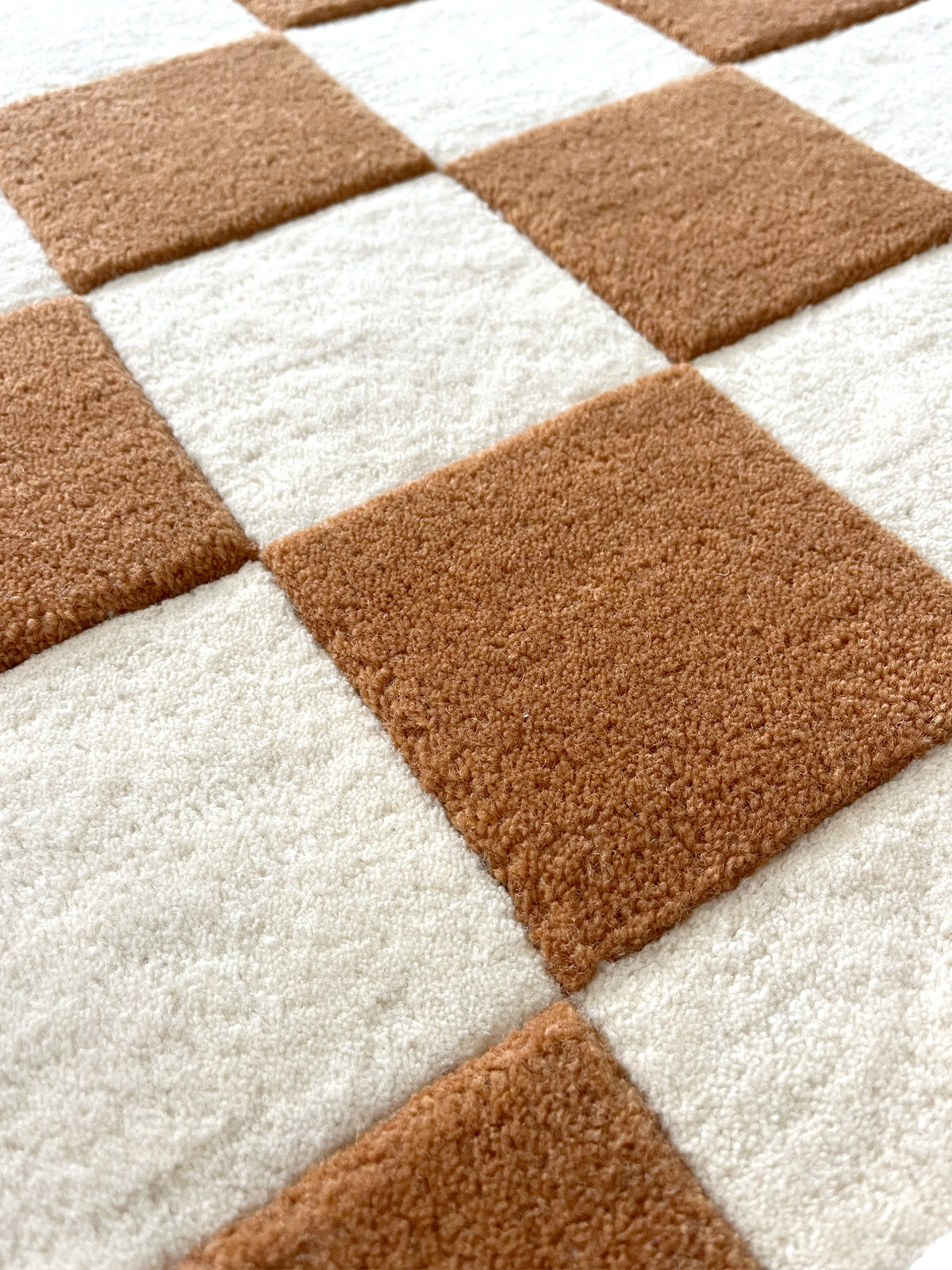 Maison Deux Rug CHECKERBOARD Terra Brown 3.9 x 5.9ft | Playroom Avenue