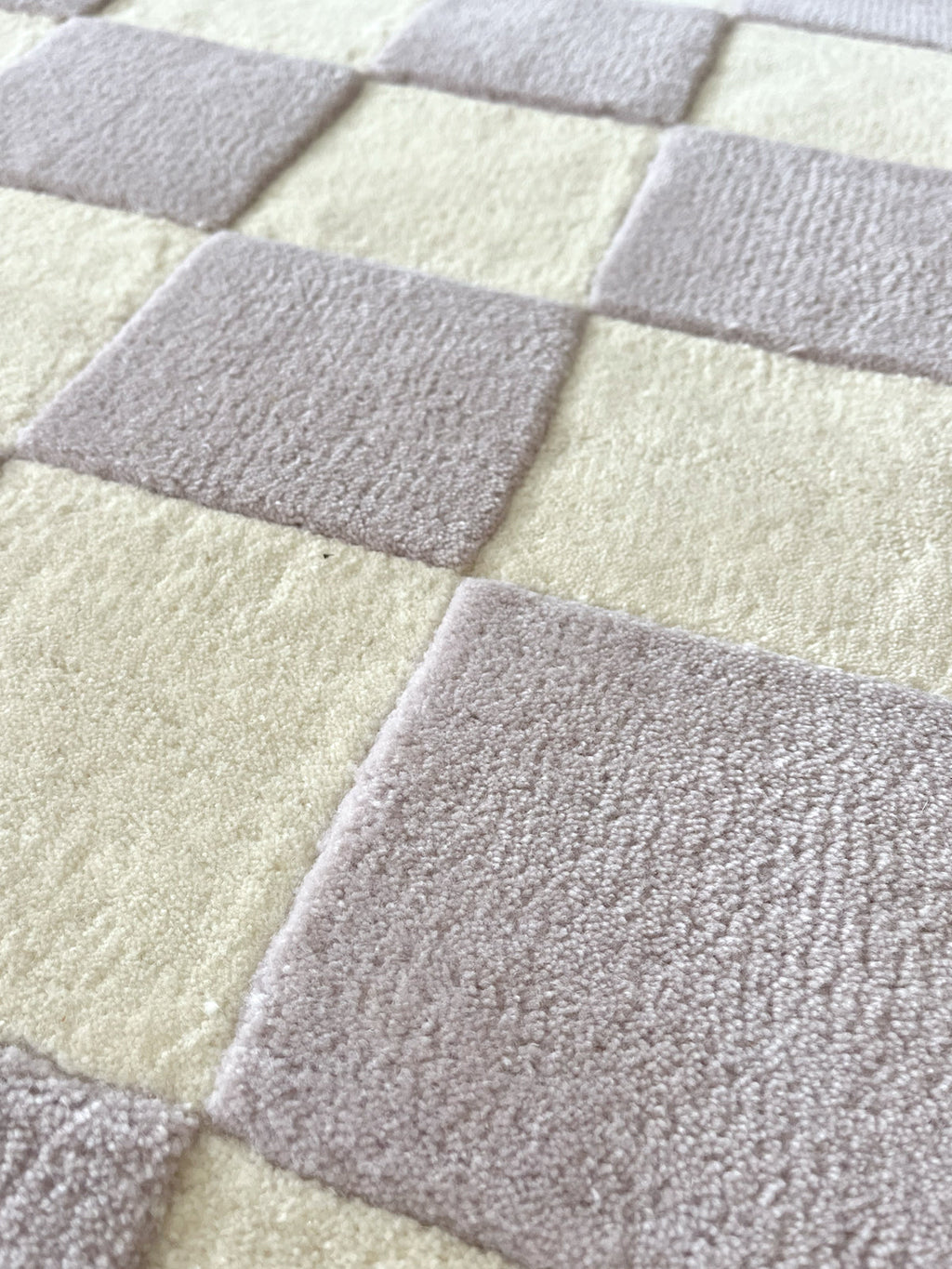 Maison Deux Rug CHECKERBOARD Lilac / White 3.9 x 5.9ft | Playroom Avenue