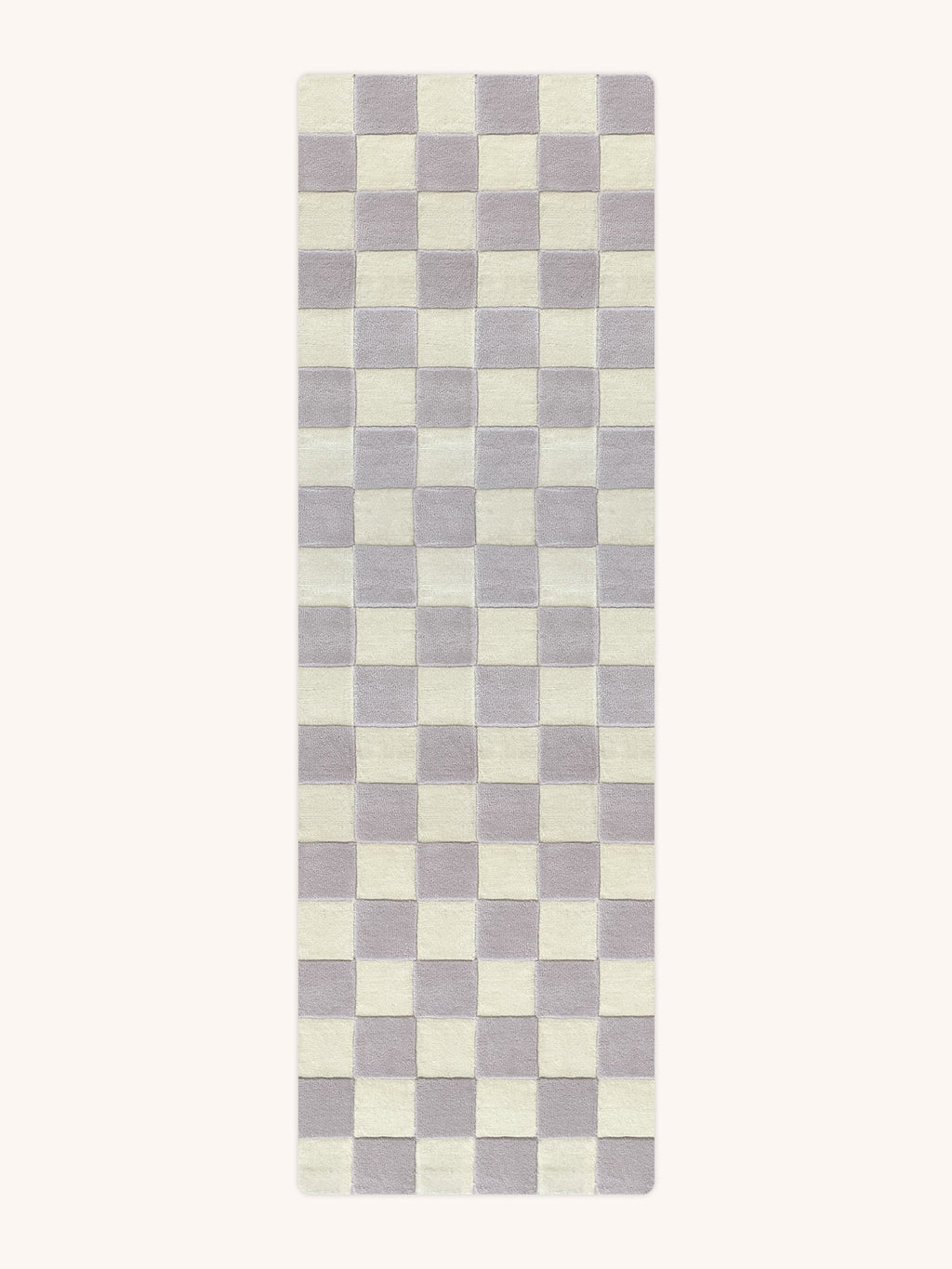 Maison Deux Rug CHECKERBOARD Lilac / White 3.9 x 5.9ft | Playroom Avenue