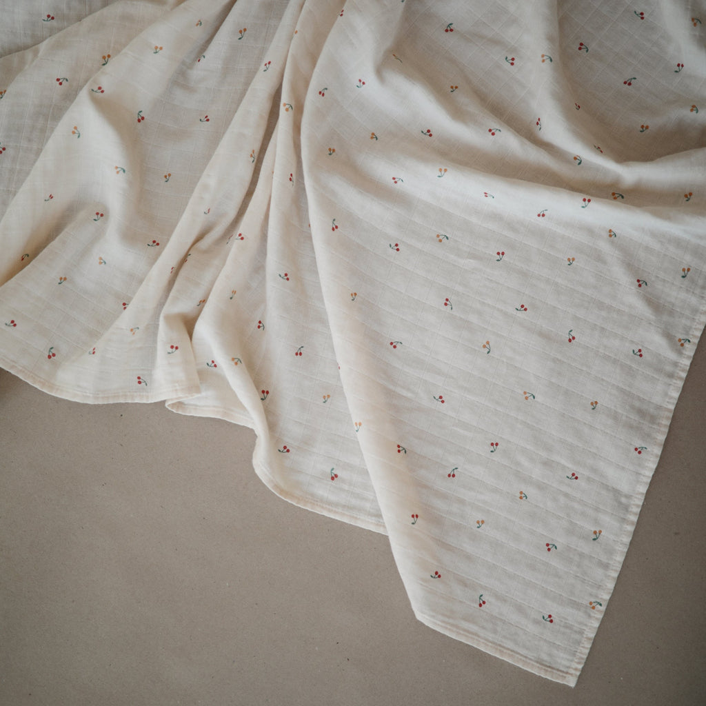 Mushie Organic Cotton Muslin Swaddle Blanket | Playroom Avenue