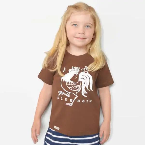 Uni-T "Sing More" Rooster T-Shirt for Kids | Playroom Avenue
