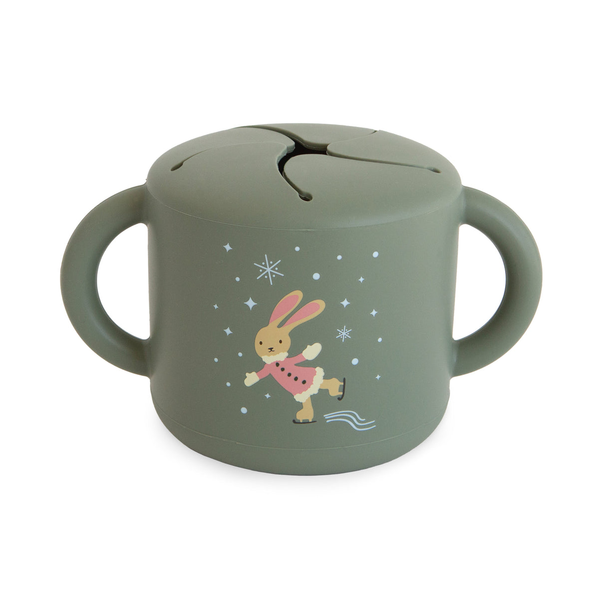 Mushie Snack Cup Christmas Bunny | Playroom Avenue