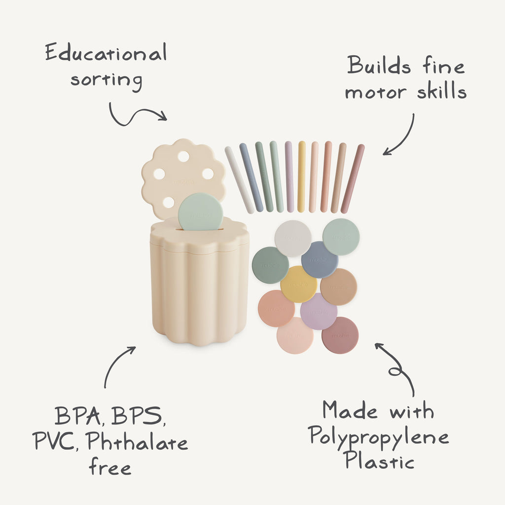 Mushie Coin & Tube Sorting Set | Playroom Avenue