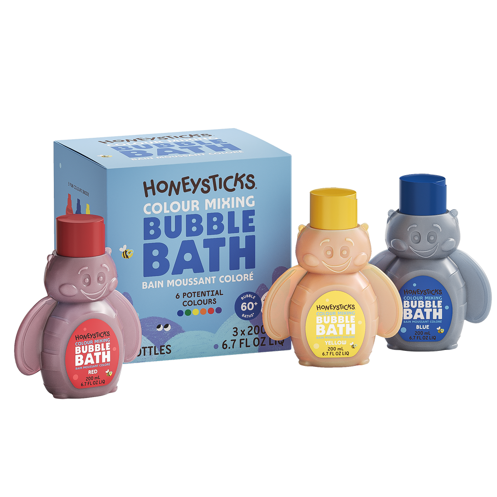 Honeysticks Bubble Bath Color Mixing 3pk 200ml | Playroom Avenue