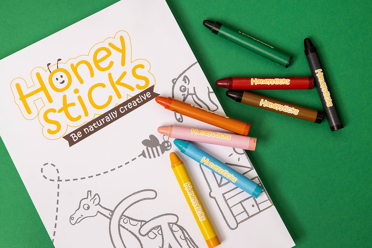 Honeysticks Jumbo Posters and Crayons Activity Set | Playroom Avenue