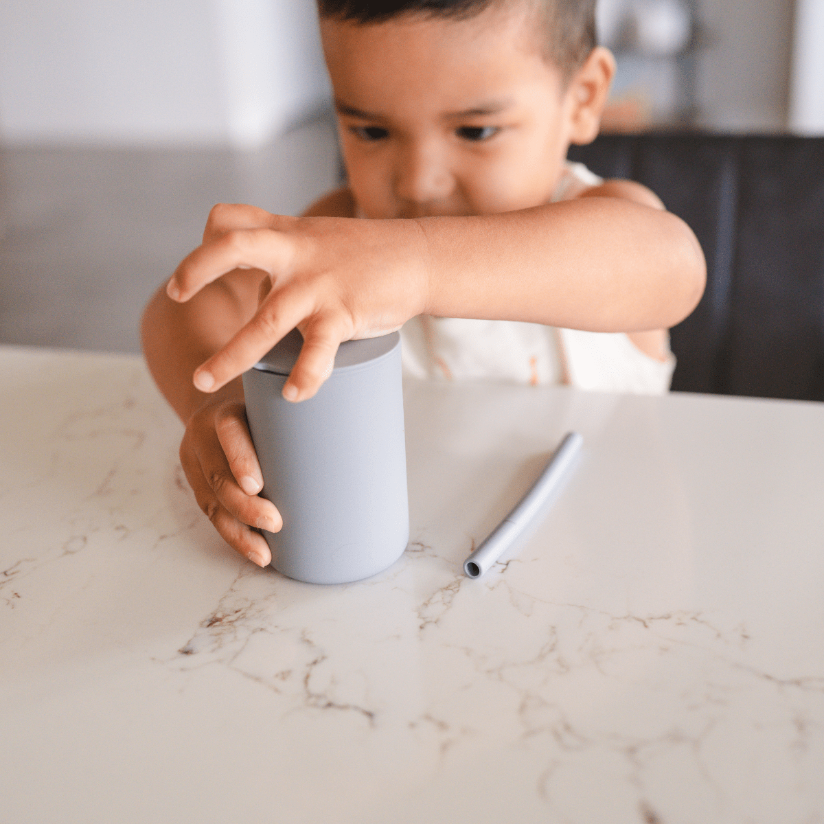 bug + bean kids Silicone Cup with Lid + Straw | Playroom Avenue