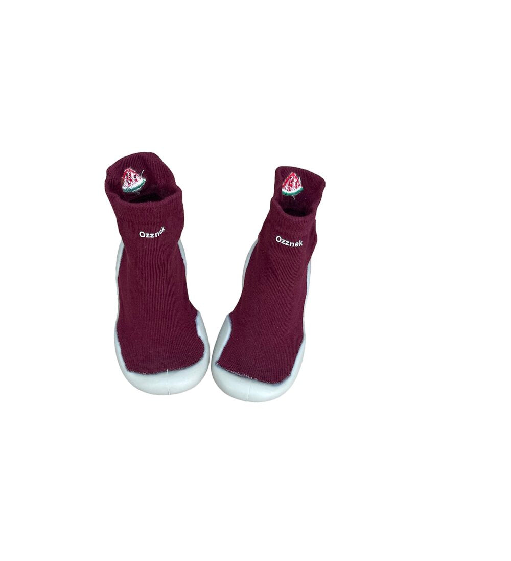 Ozznek Shoes Organic Cotton Sock Shoes – Flexible, Non-Slip Baby Socks - Fruity | Playroom Avenue