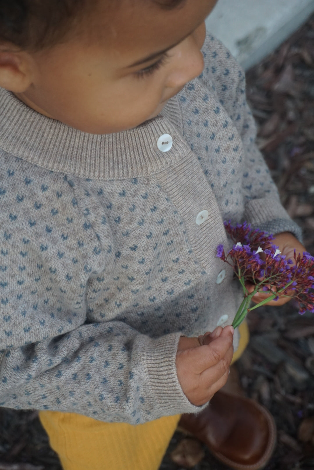 La Petit Lapin Cashmere Cardigan | Petit Coeur Natural | Playroom Avenue