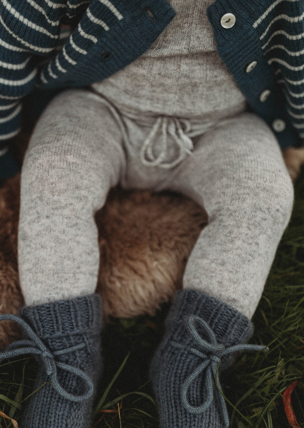 La Petit Lapin Cashmere Footless Leggings | Grey Dawn | Playroom Avenue