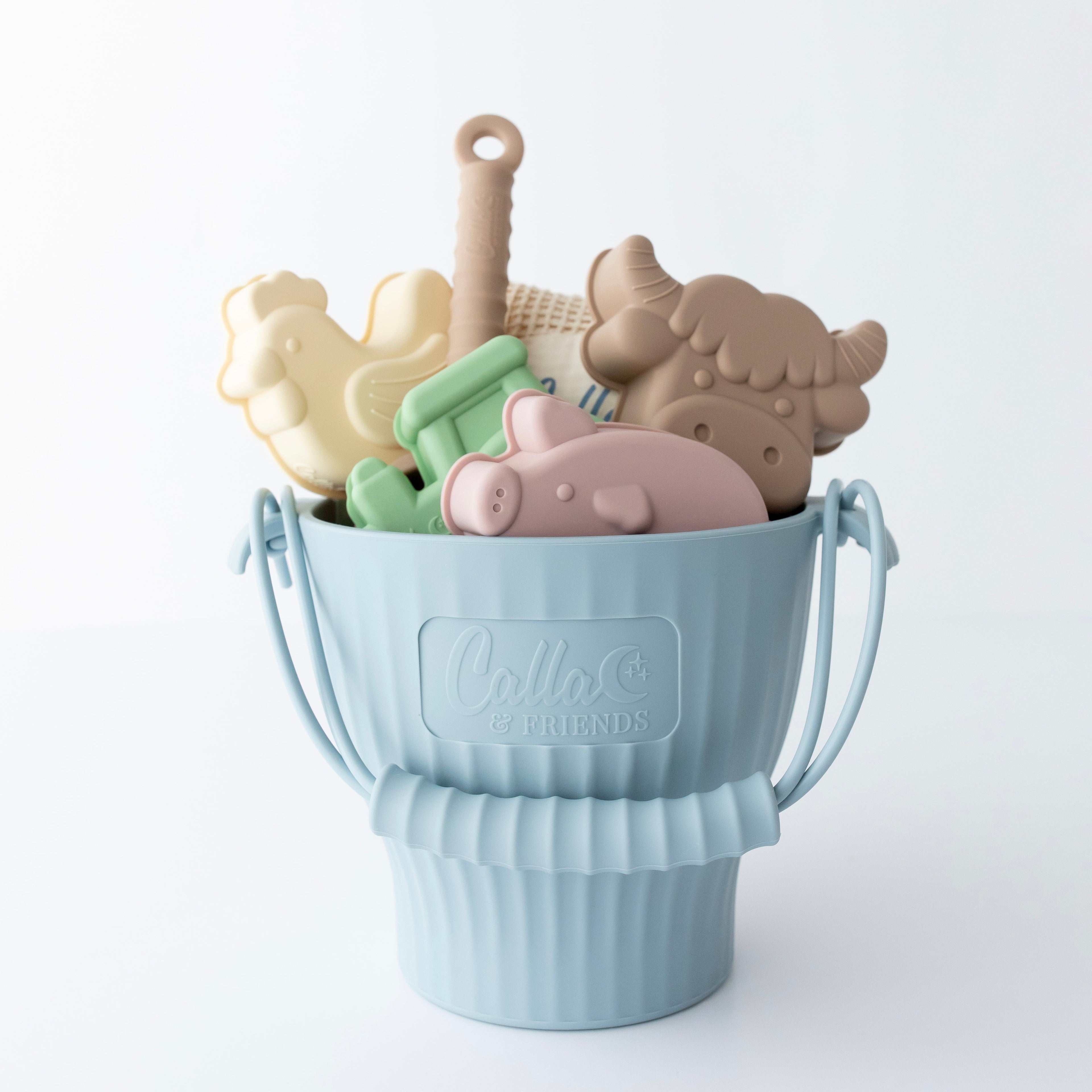 Calla and Friends Hazel's Farm Silicone Beach Toy Set | Playroom Avenue