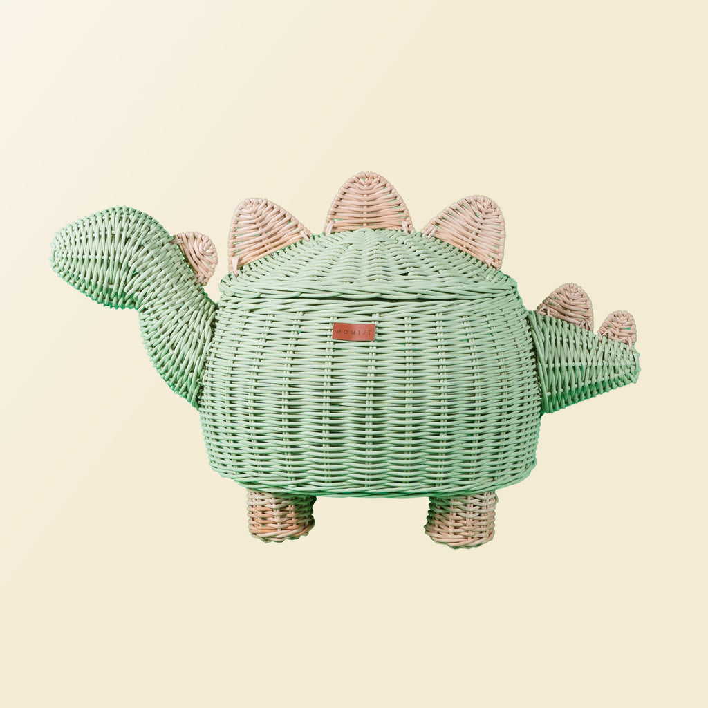 Momiji Dinosaur Storage Basket - Mint Green | Playroom Avenue