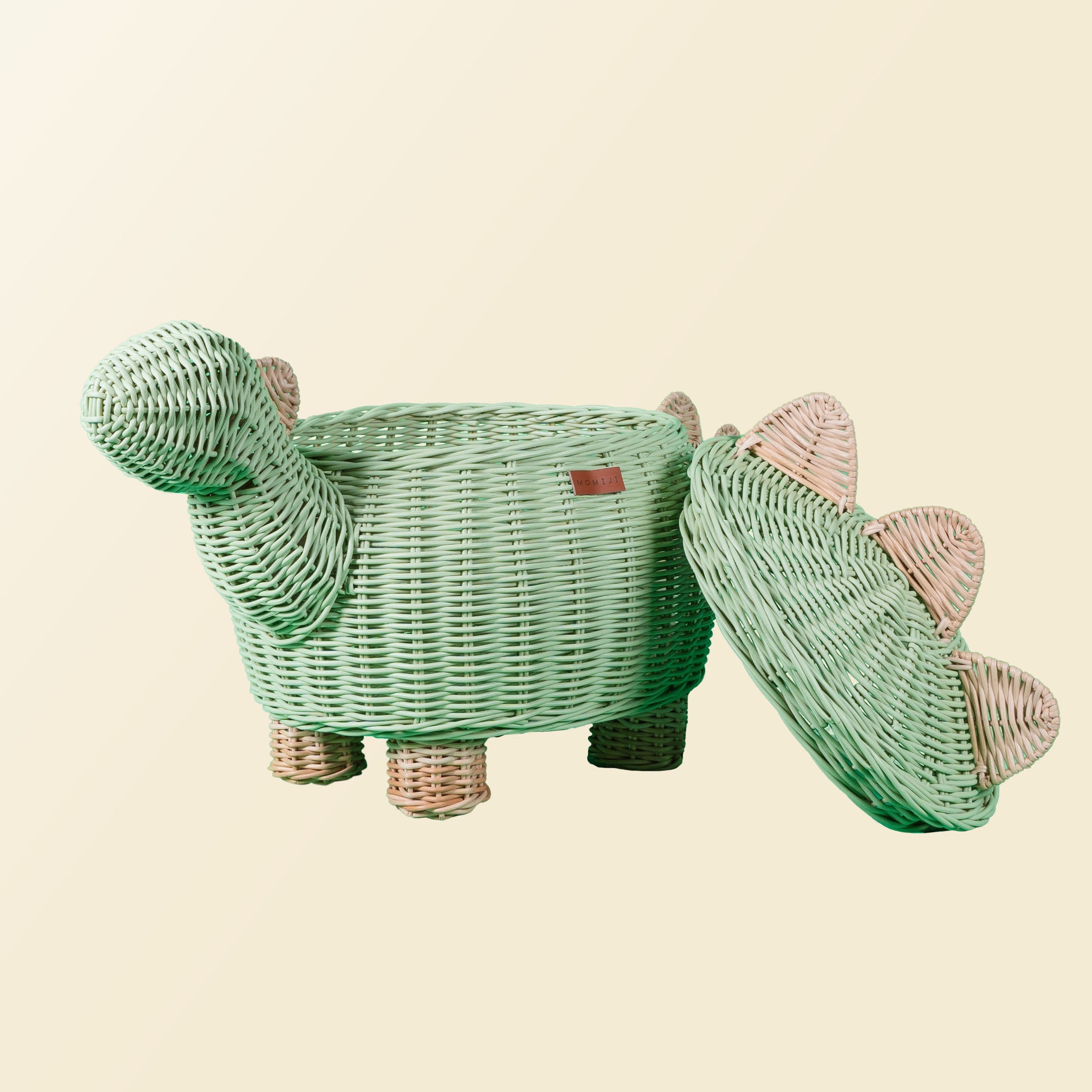 Momiji Dinosaur Storage Basket - Mint Green | Playroom Avenue