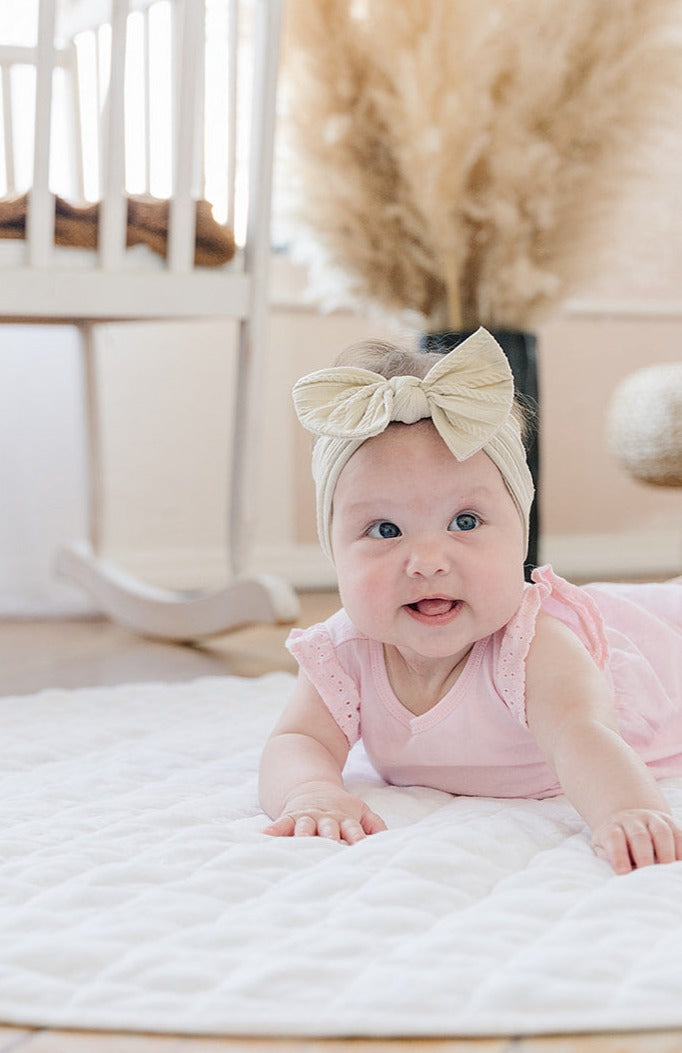 Poppyseed Play Linen Infant Play Mat White | Playroom Avenue