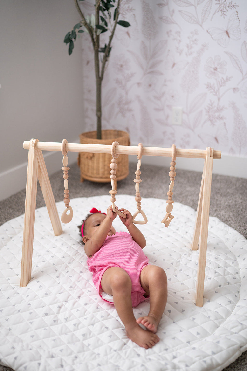 Poppyseed Play Wooden Baby Gym Natural | Playroom Avenue