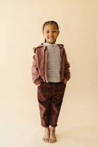 Makemake Organics Organic Tee and Corduroy Pant Set - Plum