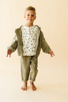 Makemake Organics Organic Tee and Corduroy Pant Set - Olive