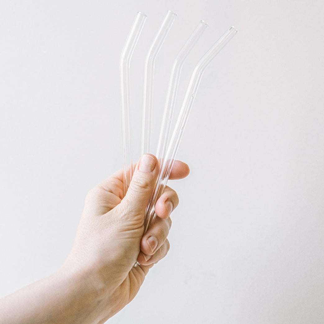 Mason Bottle Glass Straws, 4 Pack | Playroom Avenue
