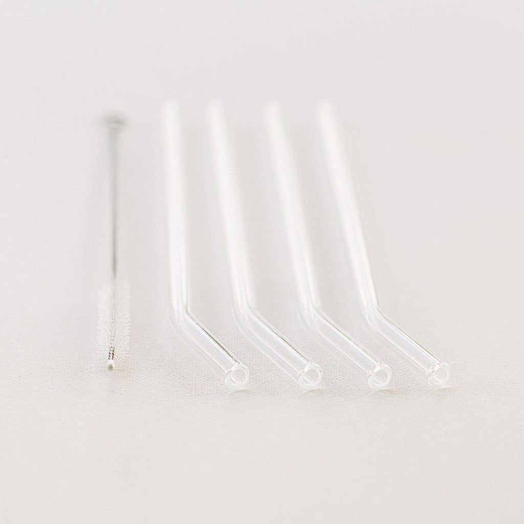 Mason Bottle Glass Straws, 4 Pack | Playroom Avenue