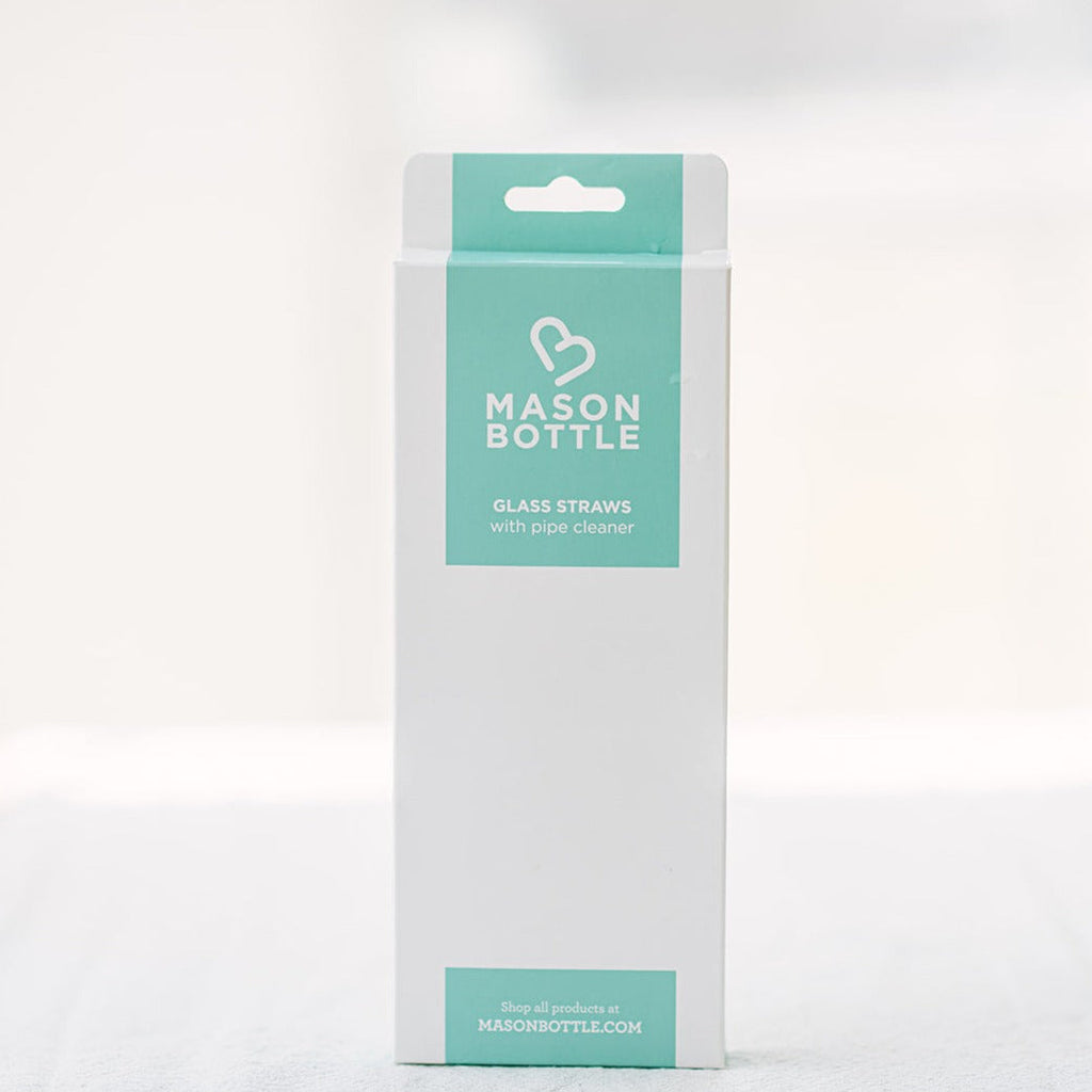 Mason Bottle Glass Straws, 4 Pack | Playroom Avenue