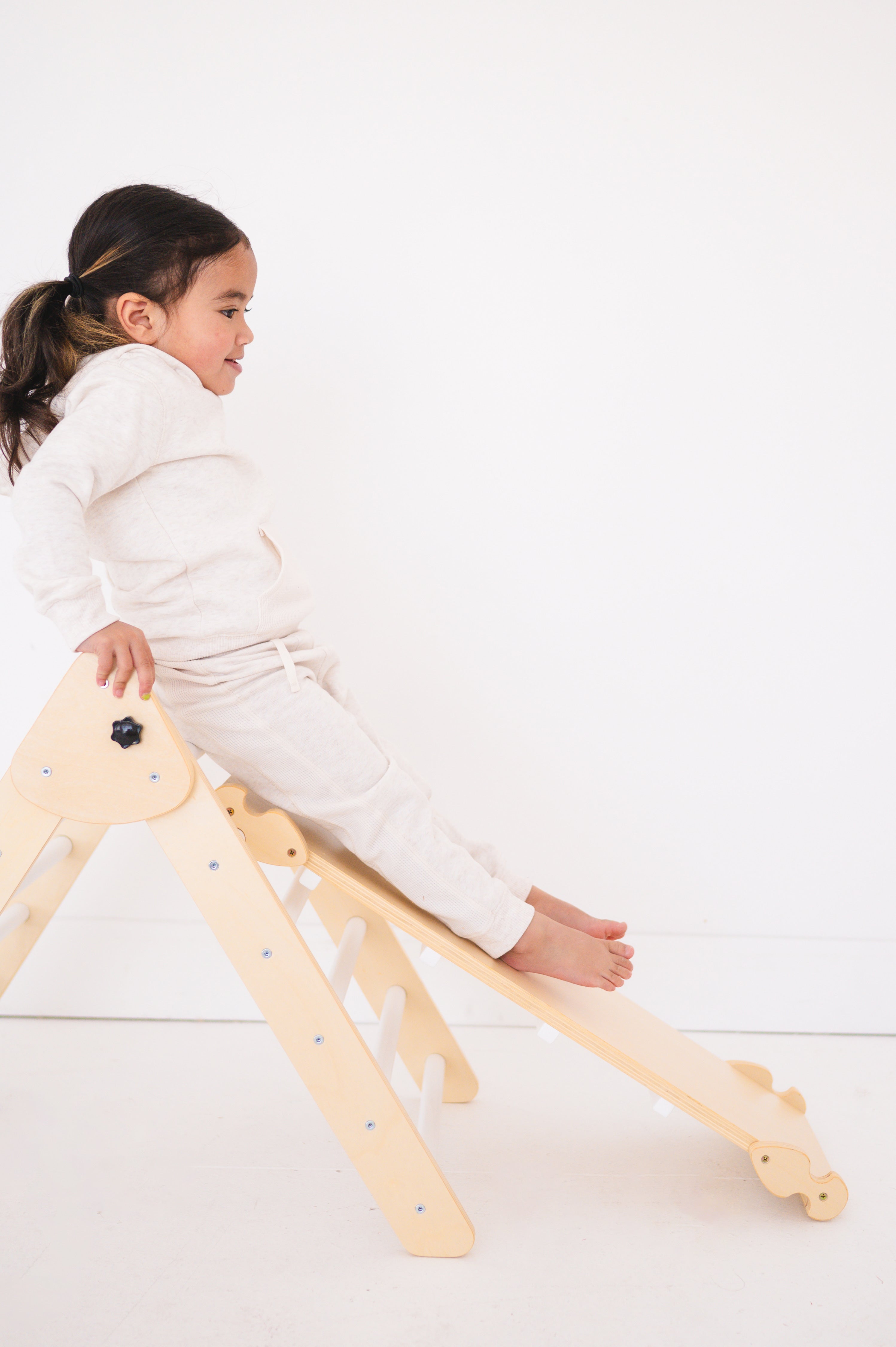 Poppyseed Play Montessori Climber | Foldable White | Playroom Avenue