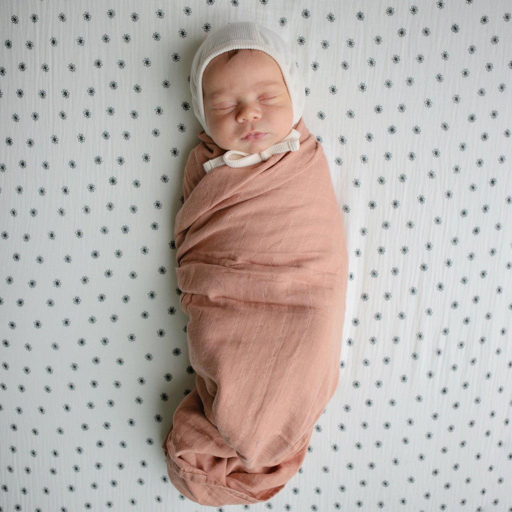 Mushie Organic Cotton Muslin Swaddle Blanket | Playroom Avenue